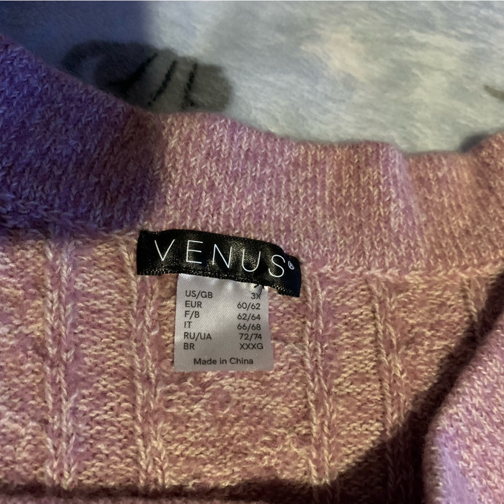 VENUS Pink Off-the-Shoulder Sweater Textured Knit - Picture 4 of 7